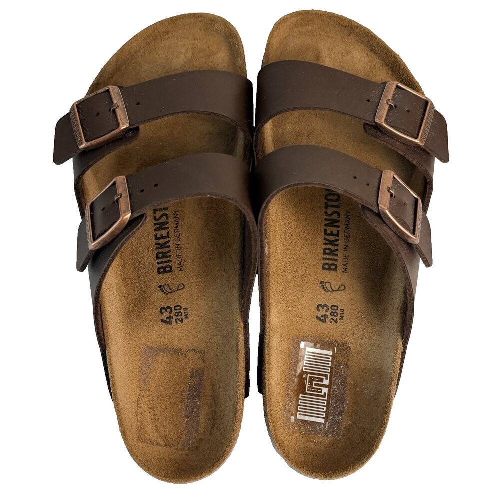 BIRKENSTOCK Arizona 43 Regular Habana Oiled Leather Dark Brown Soft Footbed NWOT - Picture 6 of 8